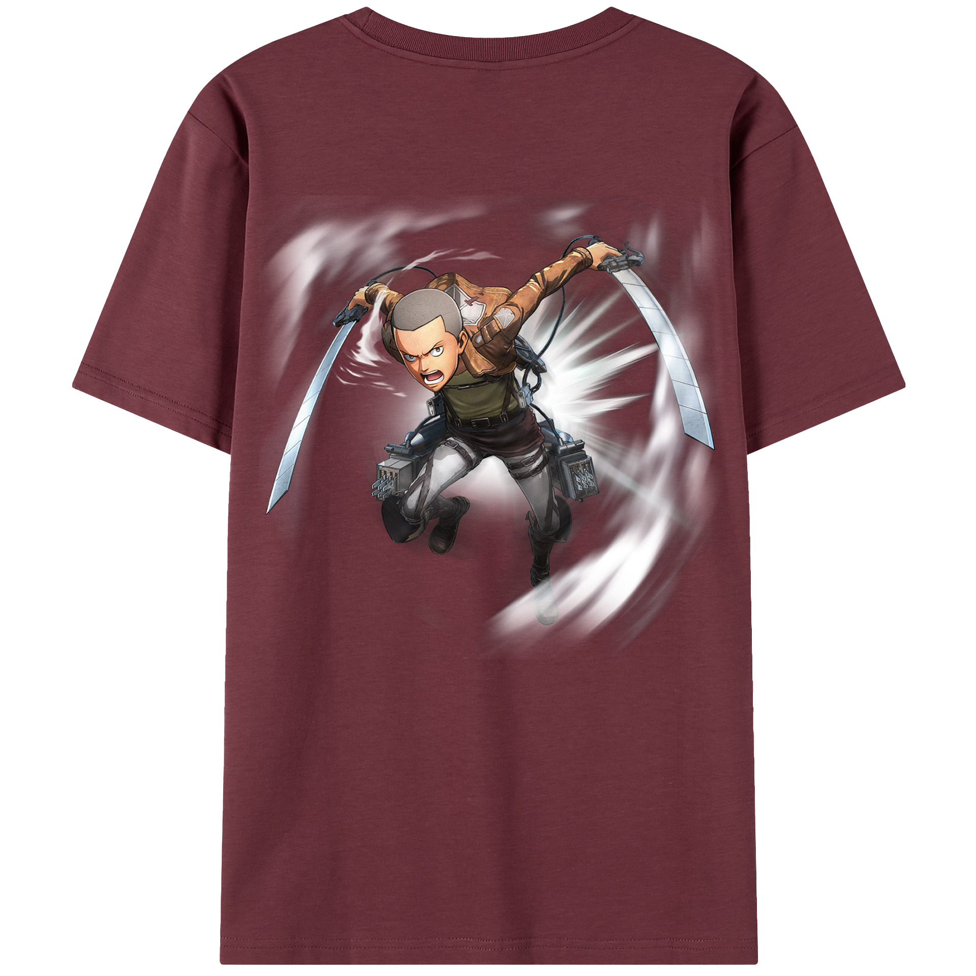 （画像用） 進撃の巨人 コニー·スプリンガー Attack on Titan Connie Springer 綿100％半袖Tシャツ（背面プリント）